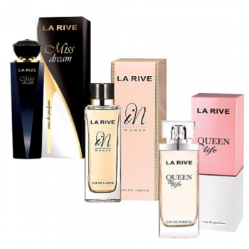 imagem Combo de 3 Perfumes Miss Dream 100ml + In Woman 90ml + Queen of Life 75ml - La Rive - Feminino